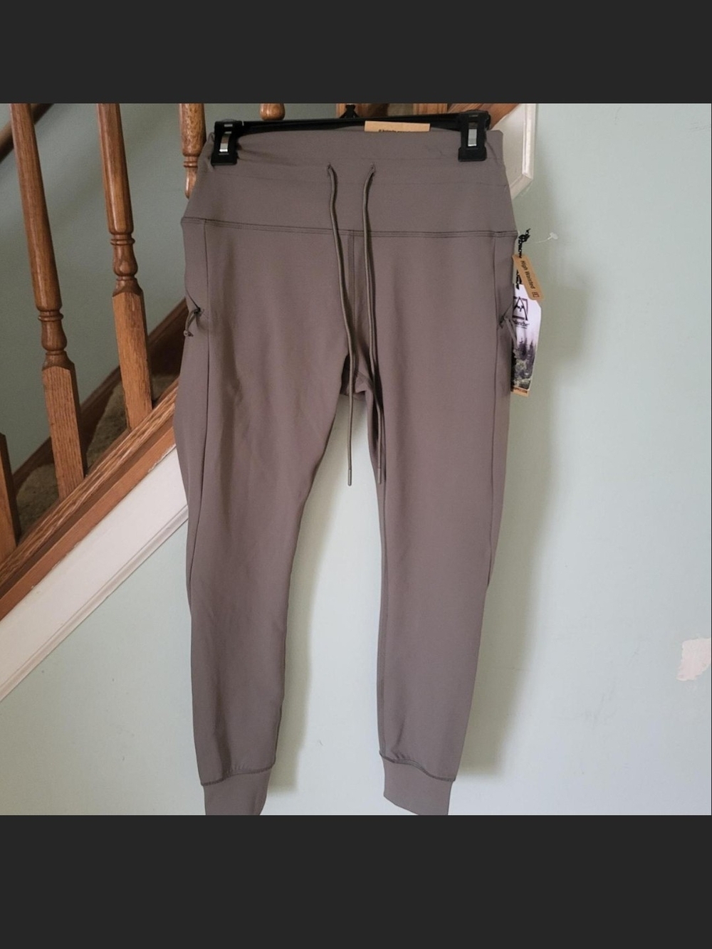 Avalanche Taupe Women's Jogger Track Pants with Drawstring